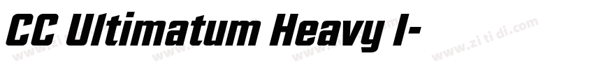 CC Ultimatum Heavy I字体转换